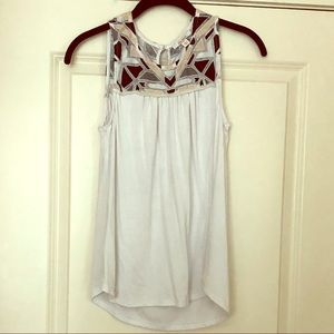 Ella moss cotton print top